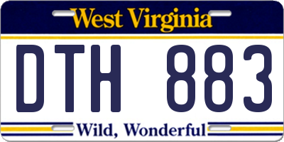 WV license plate DTH883