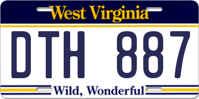 WV license plate DTH887