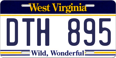 WV license plate DTH895