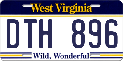 WV license plate DTH896