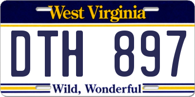 WV license plate DTH897