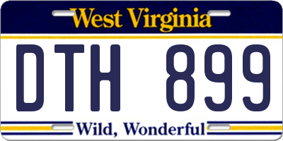 WV license plate DTH899