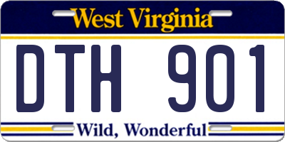 WV license plate DTH901