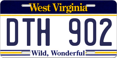 WV license plate DTH902