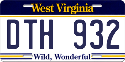 WV license plate DTH932