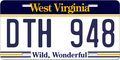 WV license plate DTH948