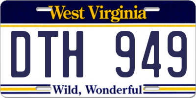 WV license plate DTH949