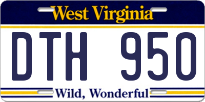 WV license plate DTH950