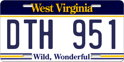 WV license plate DTH951