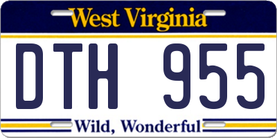 WV license plate DTH955