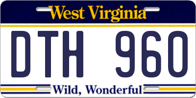 WV license plate DTH960