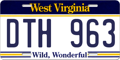 WV license plate DTH963