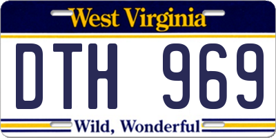 WV license plate DTH969