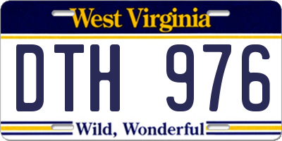 WV license plate DTH976