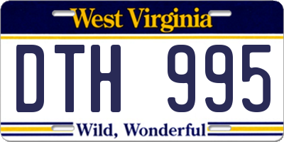 WV license plate DTH995