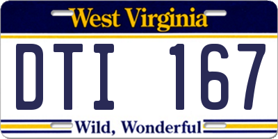 WV license plate DTI167