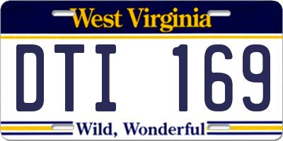 WV license plate DTI169