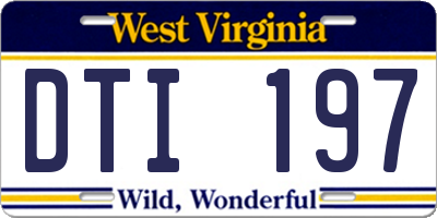 WV license plate DTI197
