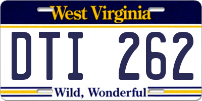 WV license plate DTI262