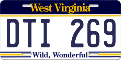 WV license plate DTI269