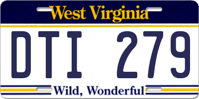 WV license plate DTI279