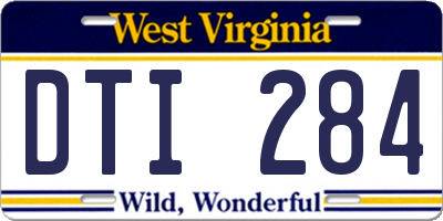 WV license plate DTI284