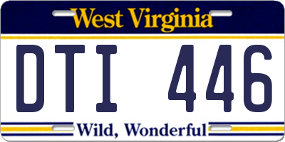 WV license plate DTI446