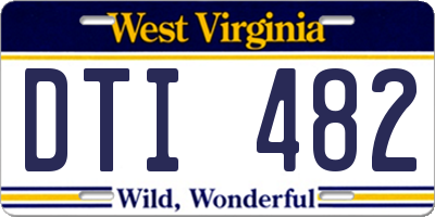 WV license plate DTI482