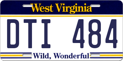 WV license plate DTI484