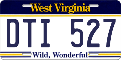 WV license plate DTI527