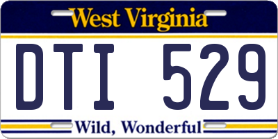WV license plate DTI529