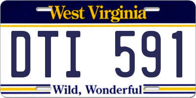 WV license plate DTI591