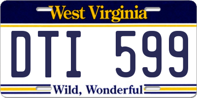 WV license plate DTI599