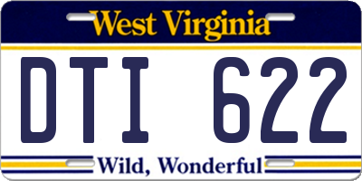 WV license plate DTI622