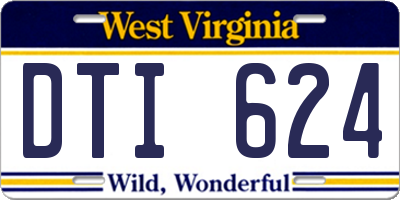 WV license plate DTI624