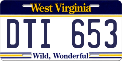 WV license plate DTI653