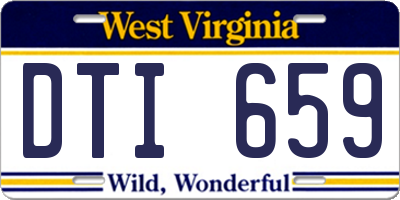 WV license plate DTI659
