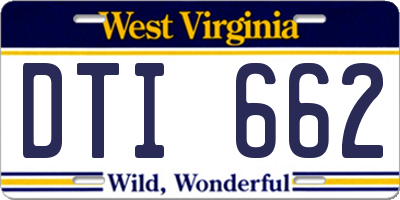 WV license plate DTI662