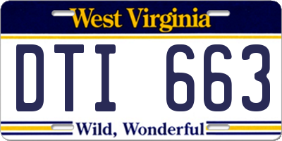 WV license plate DTI663