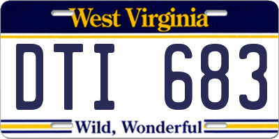 WV license plate DTI683