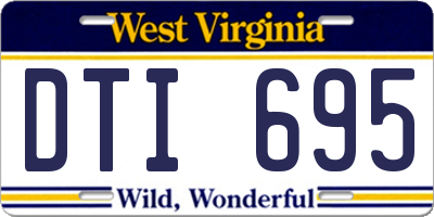 WV license plate DTI695