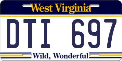 WV license plate DTI697