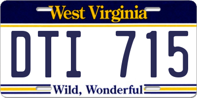 WV license plate DTI715