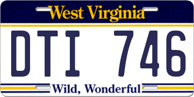 WV license plate DTI746