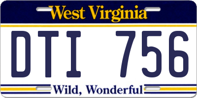 WV license plate DTI756