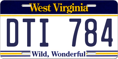 WV license plate DTI784