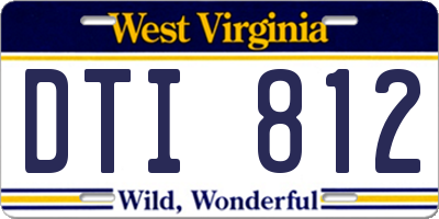 WV license plate DTI812