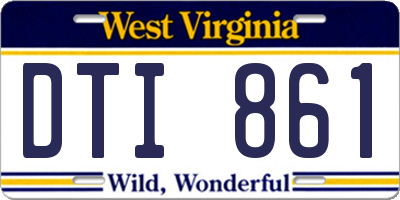 WV license plate DTI861