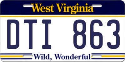 WV license plate DTI863