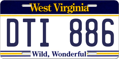 WV license plate DTI886